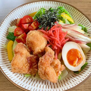 唐揚げサラダ冷麺